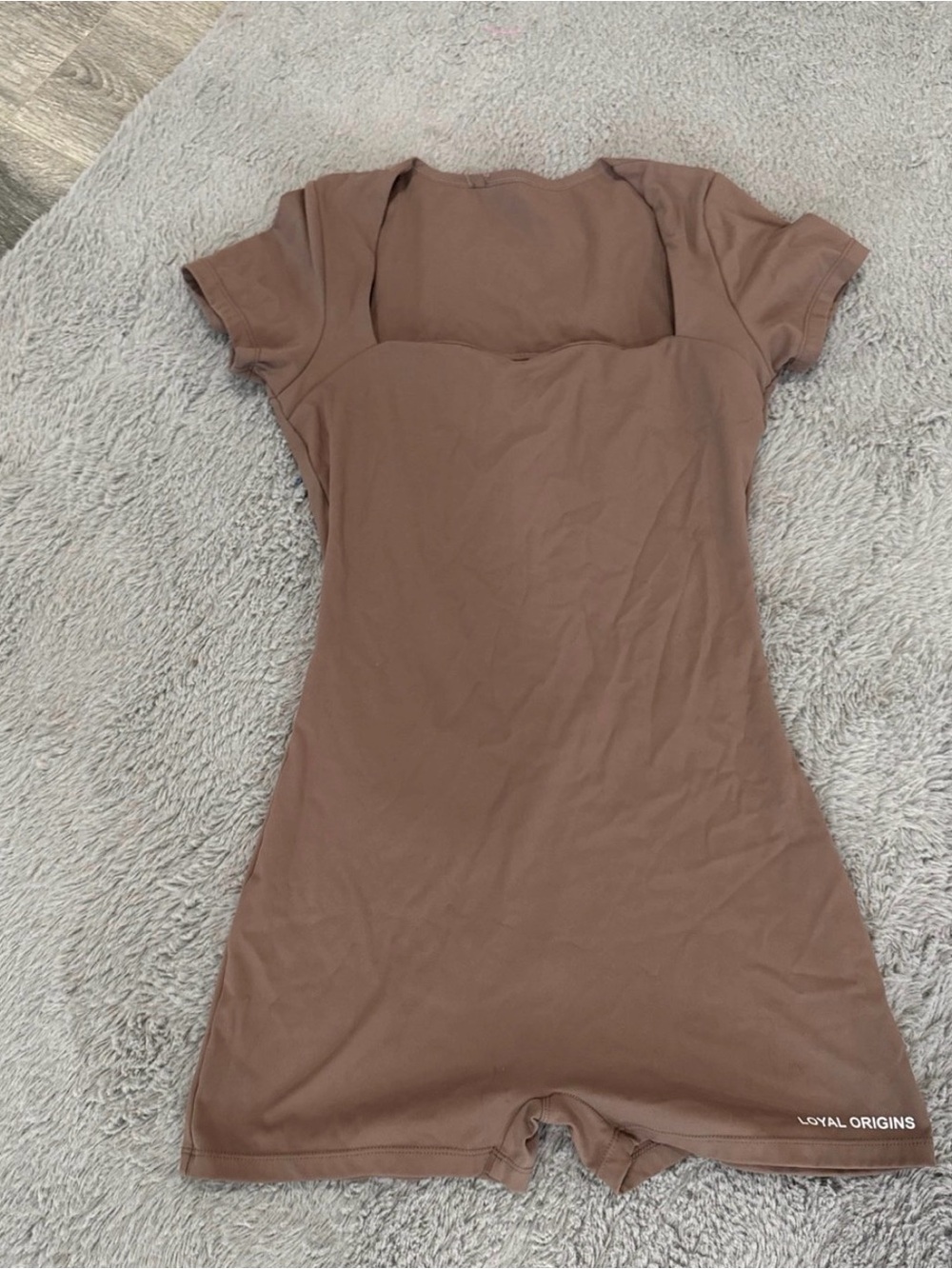 Loyal Origins -Brown Short Sleeve Shapewear Romper